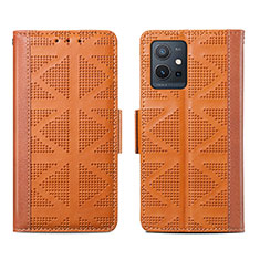 Funda de Cuero Cartera con Soporte Carcasa S03D para Vivo iQOO Z6 5G Marron