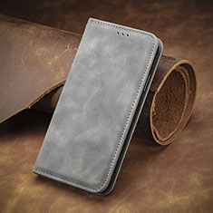 Funda de Cuero Cartera con Soporte Carcasa S04D para Asus ZenFone 8 Mini Gris