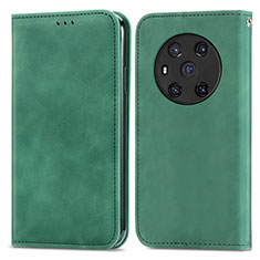 Funda de Cuero Cartera con Soporte Carcasa S04D para Huawei Honor Magic3 5G Verde