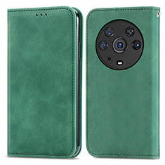 Funda de Cuero Cartera con Soporte Carcasa S04D para Huawei Honor Magic3 Pro 5G Verde