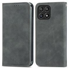 Funda de Cuero Cartera con Soporte Carcasa S04D para Huawei Honor X30i Gris