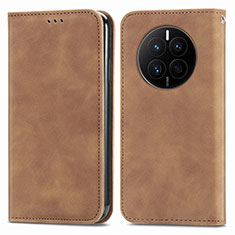 Funda de Cuero Cartera con Soporte Carcasa S04D para Huawei Mate 50 Marron