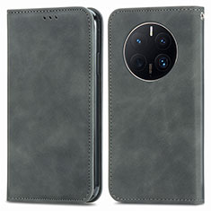 Funda de Cuero Cartera con Soporte Carcasa S04D para Huawei Mate 50 Pro Gris