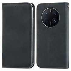 Funda de Cuero Cartera con Soporte Carcasa S04D para Huawei Mate 50 Pro Negro