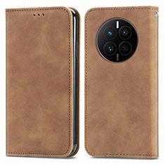 Funda de Cuero Cartera con Soporte Carcasa S04D para Huawei Mate 50E Marron