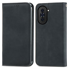 Funda de Cuero Cartera con Soporte Carcasa S04D para Huawei Nova 10 Negro