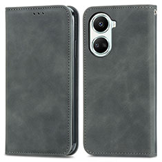 Funda de Cuero Cartera con Soporte Carcasa S04D para Huawei Nova 10 SE Gris