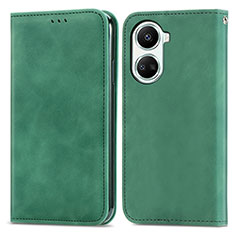 Funda de Cuero Cartera con Soporte Carcasa S04D para Huawei Nova 10 SE Verde