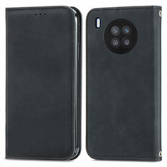 Funda de Cuero Cartera con Soporte Carcasa S04D para Huawei Nova 8i Negro