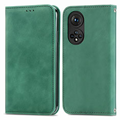 Funda de Cuero Cartera con Soporte Carcasa S04D para Huawei Nova 9 Pro Verde