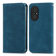 Funda de Cuero Cartera con Soporte Carcasa S04D para Huawei Nova 9 SE Azul