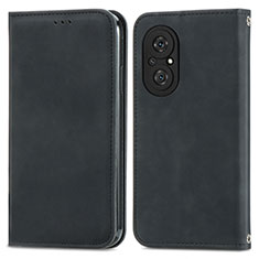 Funda de Cuero Cartera con Soporte Carcasa S04D para Huawei Nova 9 SE Negro