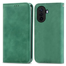 Funda de Cuero Cartera con Soporte Carcasa S04D para Huawei Nova Y71 Verde