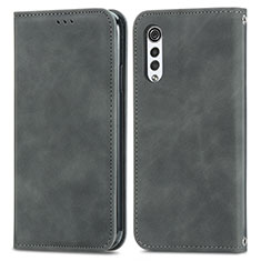 Funda de Cuero Cartera con Soporte Carcasa S04D para LG Velvet 2 Pro Gris