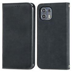 Funda de Cuero Cartera con Soporte Carcasa S04D para Motorola Moto Edge 20 Lite 5G Negro