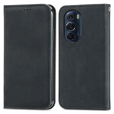 Funda de Cuero Cartera con Soporte Carcasa S04D para Motorola Moto Edge 30 Pro 5G Negro