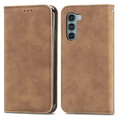 Funda de Cuero Cartera con Soporte Carcasa S04D para Motorola Moto Edge S30 5G Marron