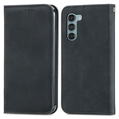 Funda de Cuero Cartera con Soporte Carcasa S04D para Motorola Moto Edge S30 5G Negro