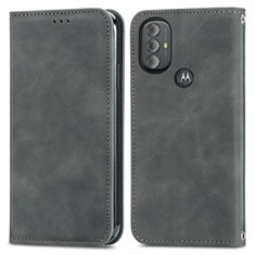 Funda de Cuero Cartera con Soporte Carcasa S04D para Motorola Moto G Play (2023) Gris