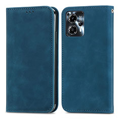 Funda de Cuero Cartera con Soporte Carcasa S04D para Motorola Moto G23 Azul