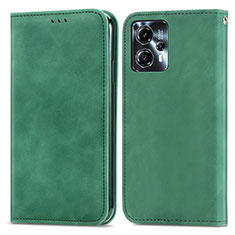 Funda de Cuero Cartera con Soporte Carcasa S04D para Motorola Moto G23 Verde