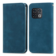 Funda de Cuero Cartera con Soporte Carcasa S04D para OnePlus 10 Pro 5G Azul