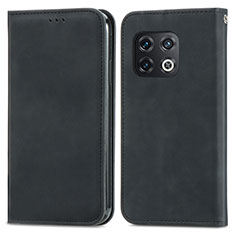 Funda de Cuero Cartera con Soporte Carcasa S04D para OnePlus 10 Pro 5G Negro