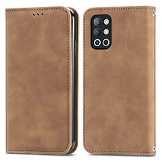 Funda de Cuero Cartera con Soporte Carcasa S04D para OnePlus 9R 5G Marron