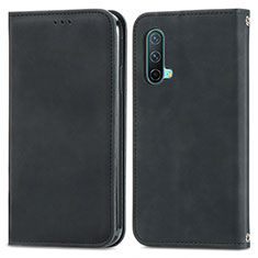 Funda de Cuero Cartera con Soporte Carcasa S04D para OnePlus Nord CE 5G Negro