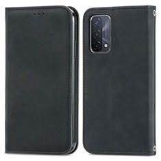 Funda de Cuero Cartera con Soporte Carcasa S04D para Oppo A54 5G Negro