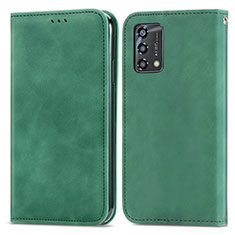 Funda de Cuero Cartera con Soporte Carcasa S04D para Oppo A74 4G Verde