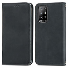 Funda de Cuero Cartera con Soporte Carcasa S04D para Oppo A95 5G Negro