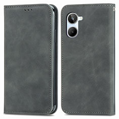 Funda de Cuero Cartera con Soporte Carcasa S04D para Realme 10 4G Gris