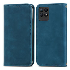 Funda de Cuero Cartera con Soporte Carcasa S04D para Realme 8i Azul