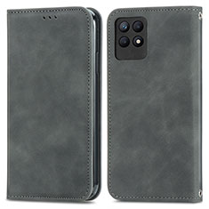 Funda de Cuero Cartera con Soporte Carcasa S04D para Realme 8i Gris