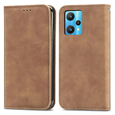 Funda de Cuero Cartera con Soporte Carcasa S04D para Realme 9 Pro+ Plus 5G Marron