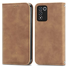 Funda de Cuero Cartera con Soporte Carcasa S04D para Realme 9 SE 5G Marron