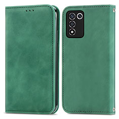 Funda de Cuero Cartera con Soporte Carcasa S04D para Realme 9 SE 5G Verde