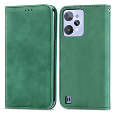 Funda de Cuero Cartera con Soporte Carcasa S04D para Realme C31 Verde