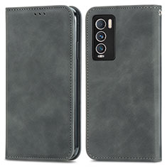 Funda de Cuero Cartera con Soporte Carcasa S04D para Realme GT Master Explorer 5G Gris