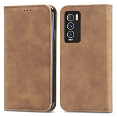 Funda de Cuero Cartera con Soporte Carcasa S04D para Realme GT Master Explorer 5G Marron