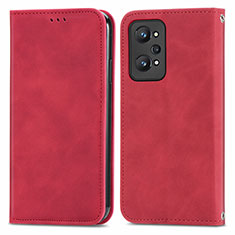 Funda de Cuero Cartera con Soporte Carcasa S04D para Realme GT Neo2 5G Rojo