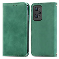 Funda de Cuero Cartera con Soporte Carcasa S04D para Realme GT Neo2 5G Verde