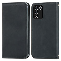 Funda de Cuero Cartera con Soporte Carcasa S04D para Realme Q3s 5G Negro