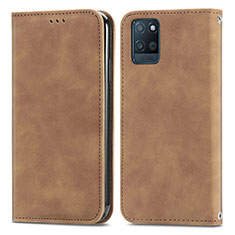 Funda de Cuero Cartera con Soporte Carcasa S04D para Realme V11 5G Marron