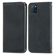 Funda de Cuero Cartera con Soporte Carcasa S04D para Realme V11 5G Negro