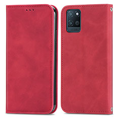 Funda de Cuero Cartera con Soporte Carcasa S04D para Realme V11s 5G Rojo