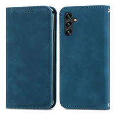 Funda de Cuero Cartera con Soporte Carcasa S04D para Samsung Galaxy A04s Azul