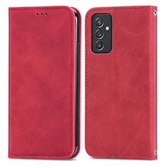Funda de Cuero Cartera con Soporte Carcasa S04D para Samsung Galaxy A15 4G Rojo