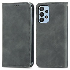 Funda de Cuero Cartera con Soporte Carcasa S04D para Samsung Galaxy A23 5G Gris